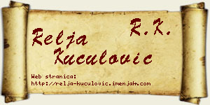 Relja Kuculović vizit kartica